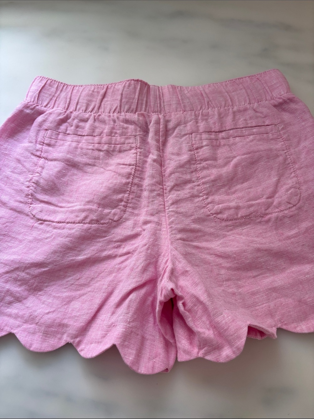 Lilly Pulitzer Linen Scalloped Pink Shorts XS - Picture 5 of 5